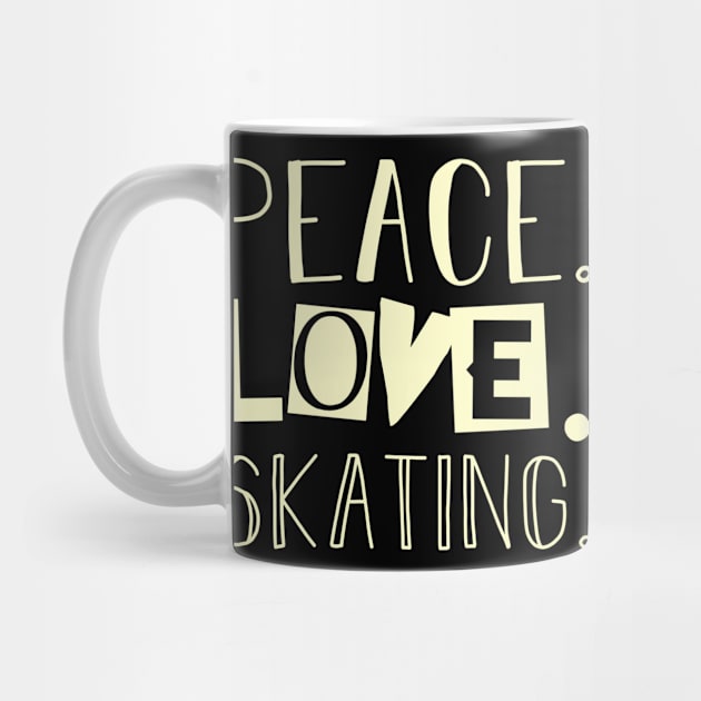 Peace love skating. Mom gift . Perfect present for mother dad friend him or her by SerenityByAlex